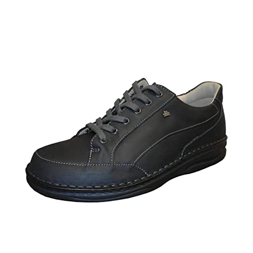 Finn Comfort Herren Schnürhalbschuhe Falkland Schnürschuh Glattleder Freizeit Elegant Schuhe Uni schwarz Falkland geschnürt von Finn Comfort