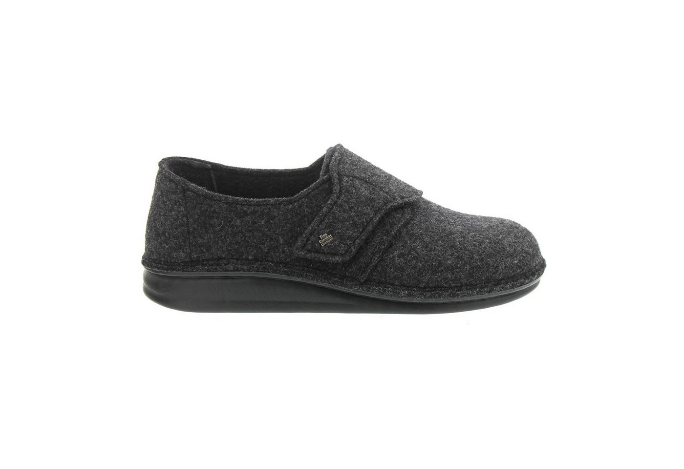 Finn Comfort Finn Comfort Filzmoos, Hausschuh, Klettverschluss, Wollfilz, Anthrazit Hausschuh von Finn Comfort