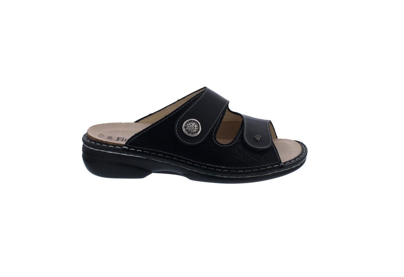Finn Comfort Finn Comfort Zeno, Crumble / Nappaseda (Glattleder komb. / Stretch), N Pantolette von Finn Comfort