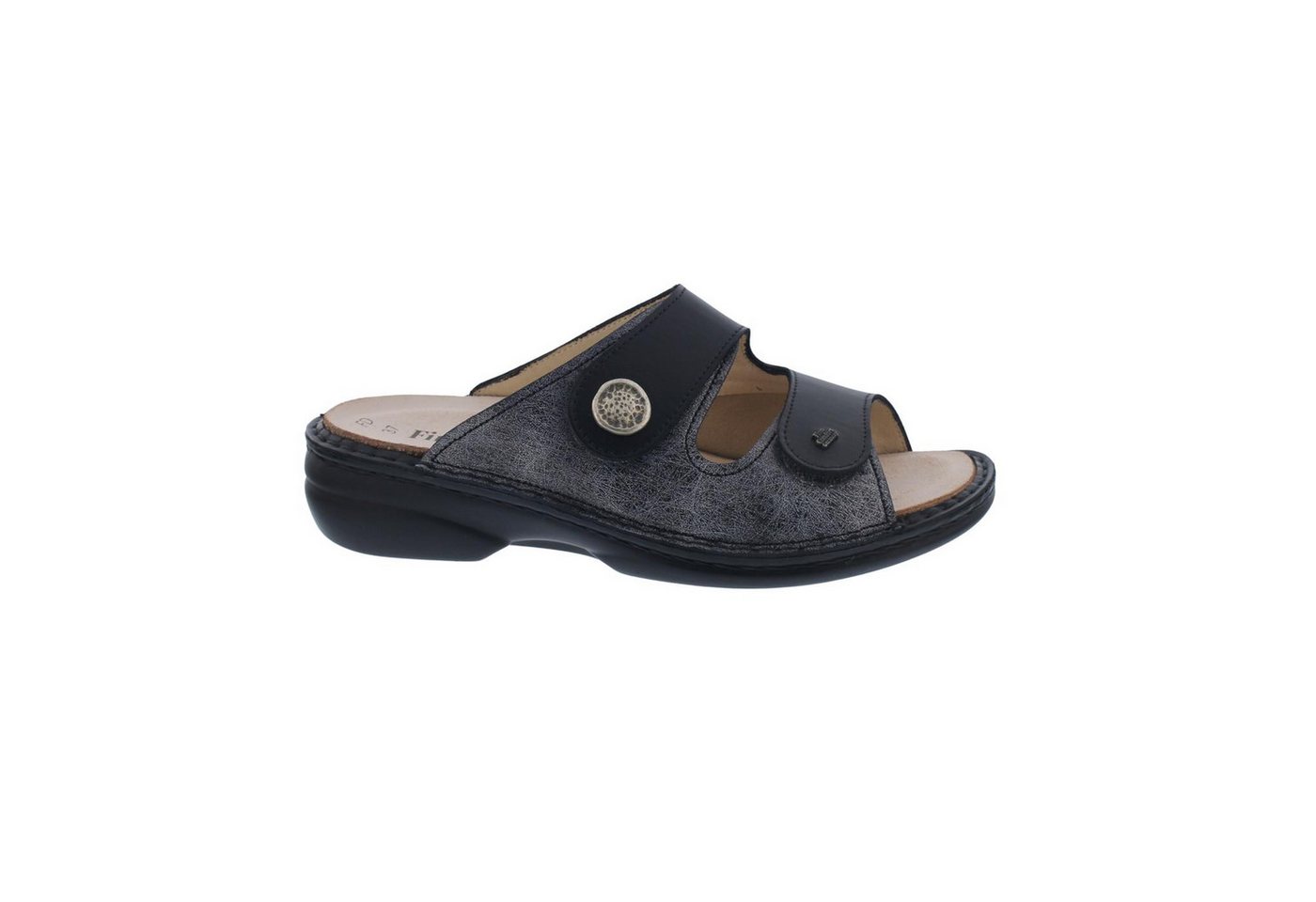 Finn Comfort Finn Comfort Zeno, Maglia / Nappaseda (Glattleder komb. / Stretch), Pl Pantolette von Finn Comfort