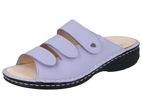 Finn Comfort Hellas Damen Pantolette mit Wechselfußbett Lavendel Glattleder von Finn Comfort