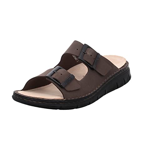 Finn Comfort Herren Pantoletten Sandalen Cayman-S Pantolette Nubukleder Fußbett Bequem Freizeit uni pantoletten wechselfussbett leder von Finn Comfort