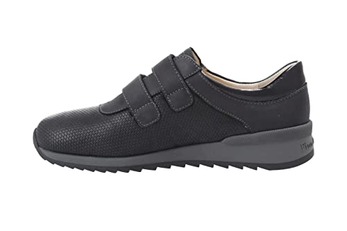 Finn Comfort Damen Slipper Schuhe Ivrea Klettschuh Lederkombination Freizeit Elegant Slip-Ons Uni bequem weit Klettverschluss von Finn Comfort