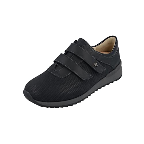 Finn Comfort Damen Slipper Schuhe Ivrea Klettschuh Lederkombination Freizeit Elegant Slip-Ons Uni bequem weit Klettverschluss von Finn Comfort