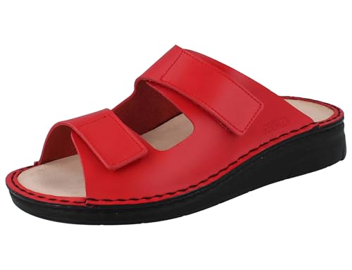Finn Comfort Mabuto Damen Pantolette Hausschuhe rot Rosso Sandamil Glattleder von Finn Comfort