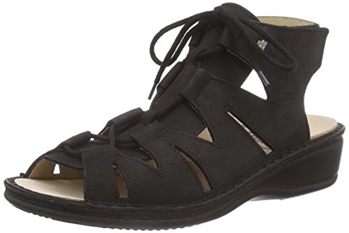 Finn Comfort Malaga, Damen Knöchelriemchen Sandalen, Schwarz (Schwarz), 39 EU von Finn Comfort