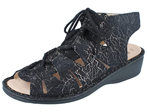Finn Comfort Malaga Damen Kellnersandalen grau glänzend anthrazit Nubukleder Finn Comfort Malaga Damen Kellnersandalen grau glänzend anthrazit Nubukleder von Finn Comfort