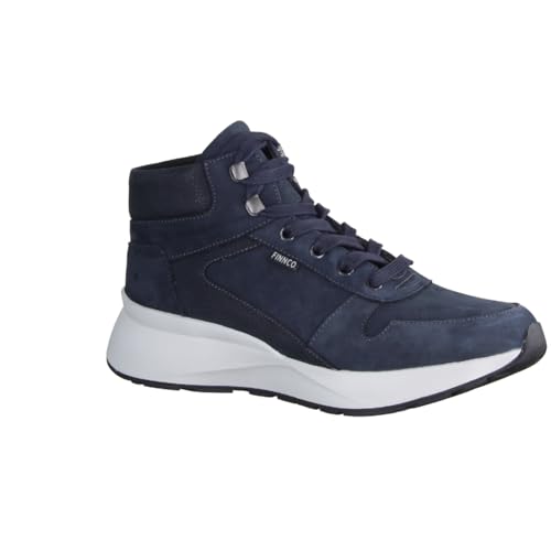 Finn Comfort Meribel Nightblue/Atlantiv (Dunkelblau) - Schnürschuh mit Loser Einlage - Marken, Blau, Leder (Nubuk/streetnubuk), Gr. 40 EU von Finn Comfort