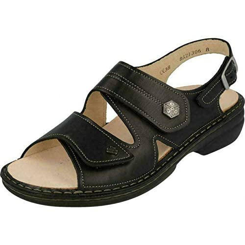 Finn Comfort Milos, Damen Knöchelriemchen Sandalen, Schwarz (Schwarz), 41 EU von Finn Comfort