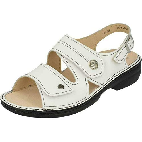 Finn Comfort Milos, Damen Knöchelriemchen Sandalen, Weiß (Weiss), 38 EU von Finn Comfort