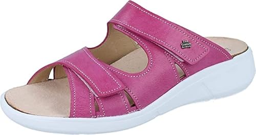 Finn Comfort Palau Damen Pantolette pink Nube Leder von Finn Comfort