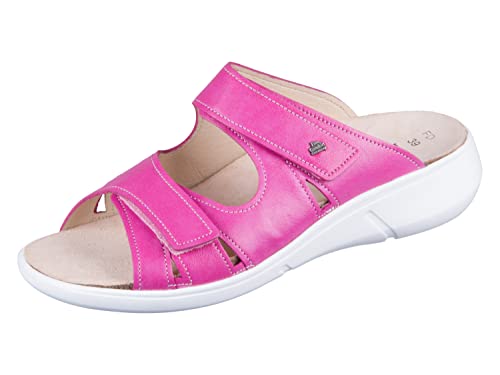 Finn Comfort Palau Pink - Pantolette - Damenschuhe Pantolette/Zehentrenner, Mehrfarbig, Leder Komfort Pantoletten für Damen von Finn Comfort