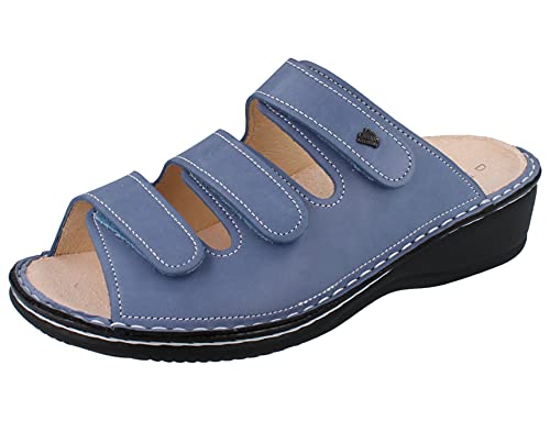 Finn Comfort Pisa Damen Pantolette blau Jeans/Fenell von Finn Comfort