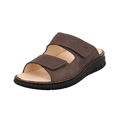 Finn Comfort Herren Pantoletten Sandalen Pantolette Nubukleder Fußbett Bequem Freizeit Uni Pantoletten wechselfussbett Leder von Finn Comfort