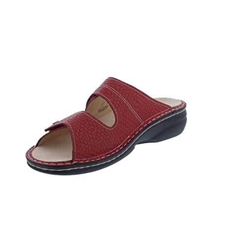 Finn Comfort Sansibar Damen Pantolette rot pomodore Pareo Glattleder von Finn Comfort