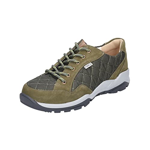 Finn Comfort Damen Schnürhalbschuhe Tessin Schnürschuh Leder-/Textilkombination Freizeit Sport Schuhe Uni Tessin blau bequem Halbschuh von Finn Comfort