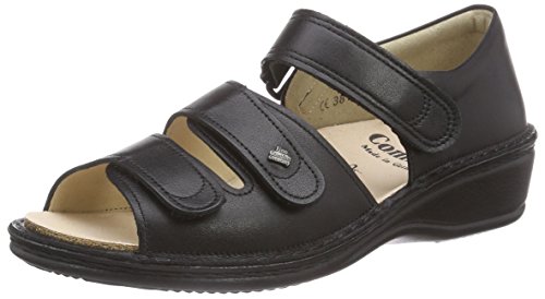 Finn Comfort Usedom, Damen Knöchelriemchen Sandalen, Schwarz (Schwarz), 38 EU von Finn Comfort