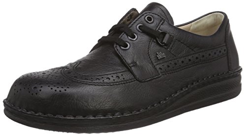 Finn Comfort Herren York Brogue Schnürhalbschuhe, Schwarz (Schwarz Togo), 46 von Finn Comfort