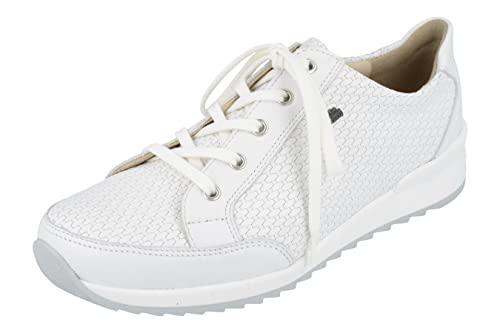 FinnComfort Pordenone Weiss (weiß) - Schnürschuh mit Loser Einlage - Damenschuhe Bequeme Schnürschuhe, Weiß, Leder (Nappa/Lotus) Komfort Schnürschuhe für Damen von Finn Comfort