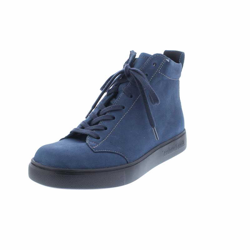 female Schnür-Stiefeletten blau 38,5 von Finn Comfort