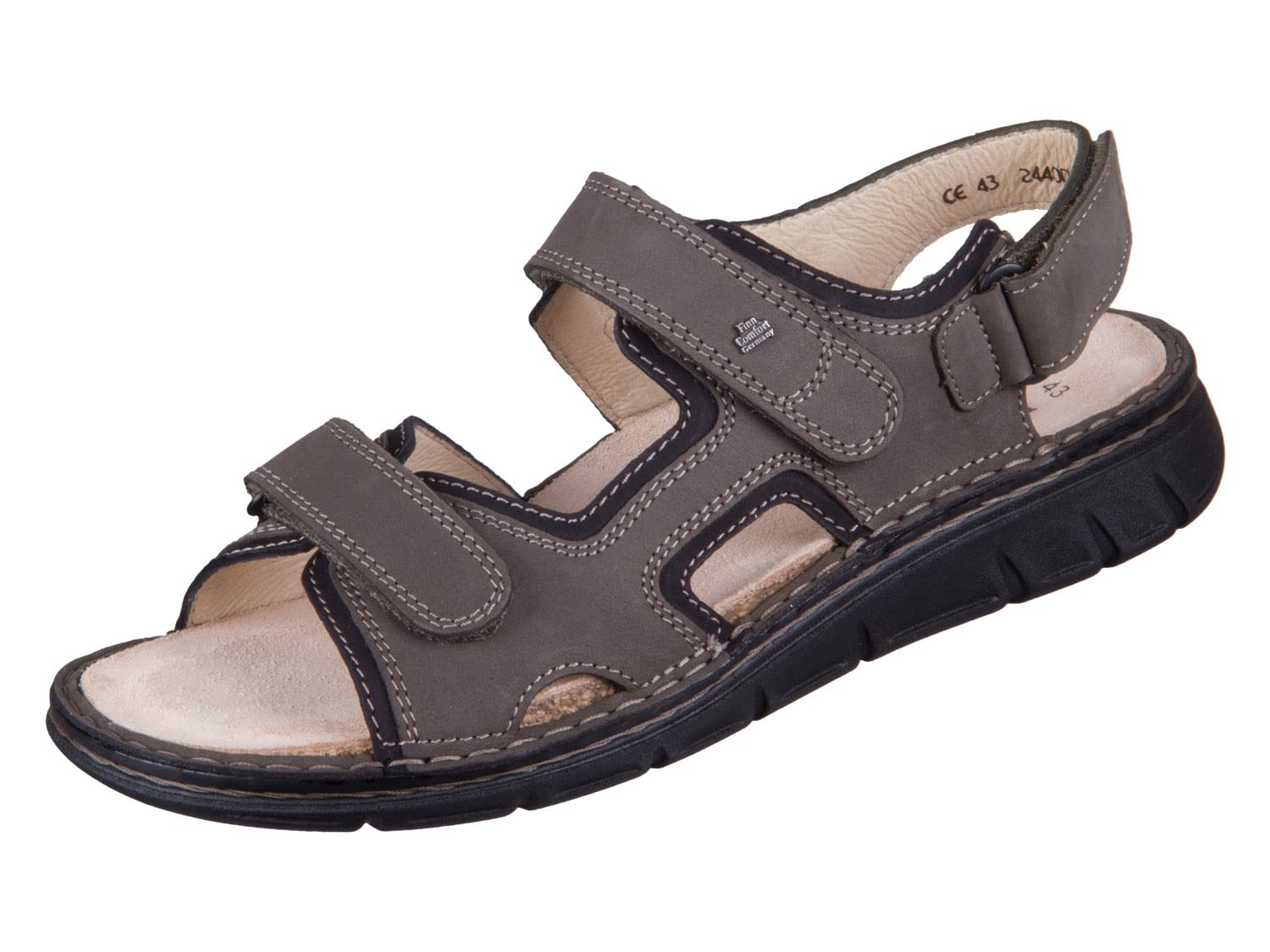 male Komfort Sandalen grau 43 von Finn Comfort