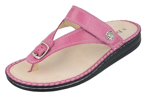 FINN COMFORT Alexandria Soft Damen Zehenstegsandale rosa pink Nube Glattleder von Finn Comfort