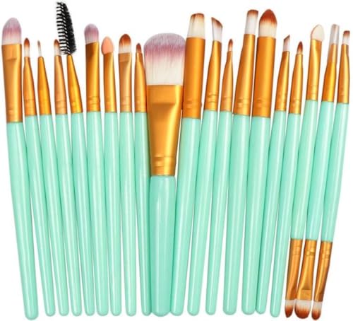 Finnacle - 20 -Stück -Make -up -Pinsel -Set - Grün - Lidschatten - Fundament - Pulver - Eyeliner - Wimpern - Lippen - Make -up -Pinsel - Kosmetisches Schönheits -Werkzeug -Kit - Hot Finnacle - 20 -Stück -Make -up -Pinsel -Set - Grün - Lidschatten - Fundament - Pulver - Eyeliner - Wimpern - Lippen - Make -up -Pinsel - Kosmetisches Schönheits -Werkzeug -Kit - Hot von Finnacle