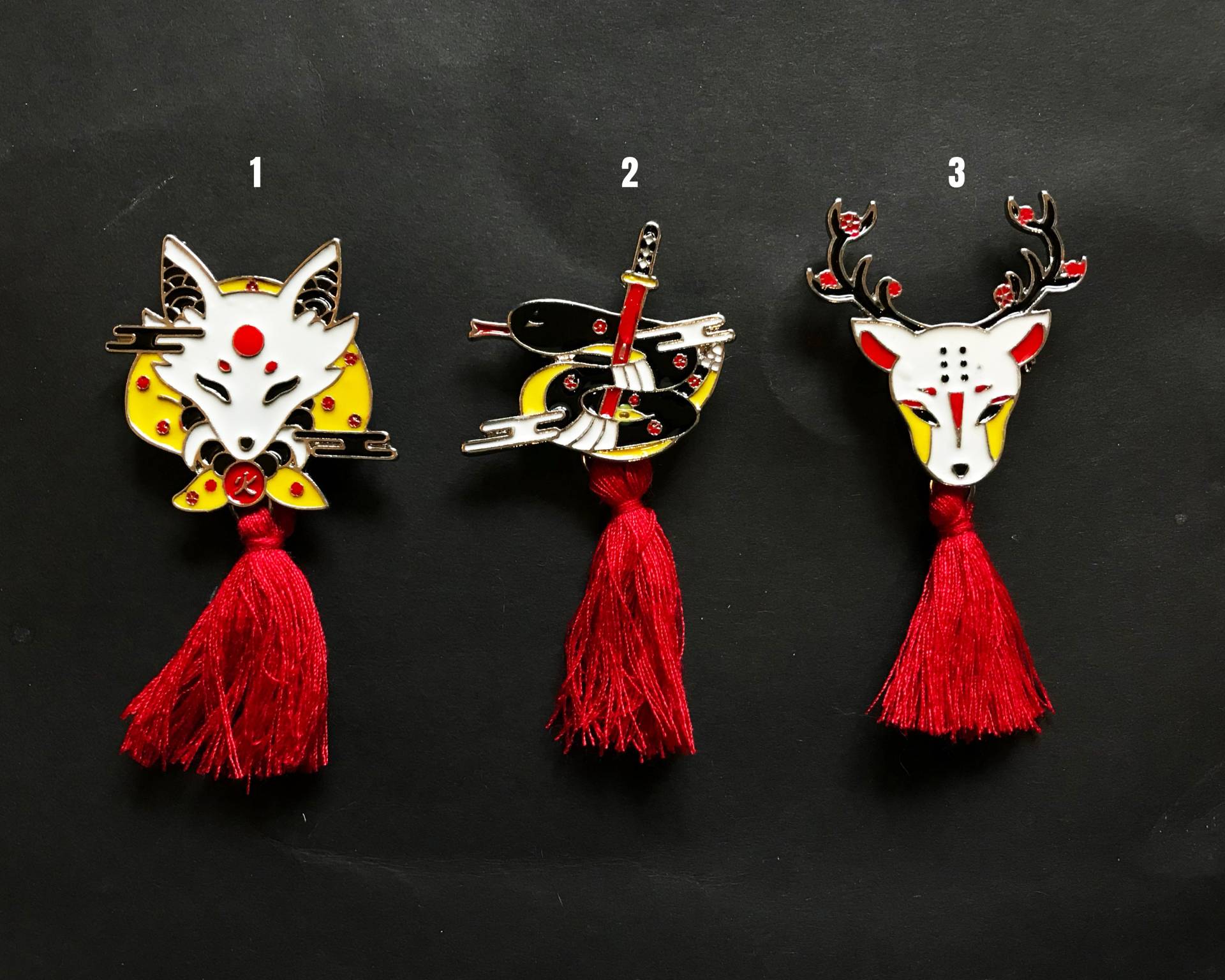 Coole Japan Fuchs Schlange Hirsch Pins Stifte Coole Japan Fuchs Schlange Hirsch Pins Stifte von Finnimalism