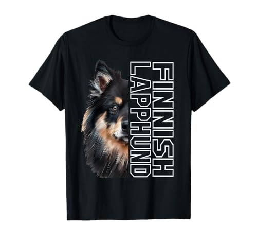 Finnish Lapphund Face Design Damen Unisex-Jugendliche Schwarz S T-Shirt Finnish Lapphund Face Design Damen Unisex-Jugendliche Schwarz S T-Shirt von Finnish Lapphund Face Design