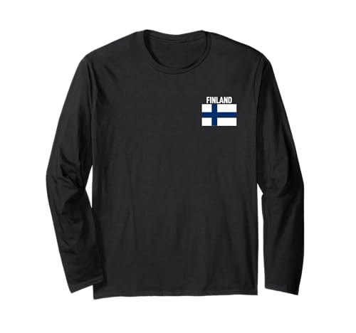Finnland-Flagge Taschenflossen Familienwurzeln Herren Damen Kinder Langarmshirt Finnland-Flagge Taschenflossen Familienwurzeln Herren Damen Kinder Langarmshirt von Finns Roots & Finland Family Heritage