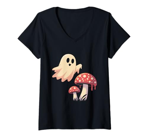 Damen Lustige Geister-Memes Halloween Lustig Gruselig Let's Ghost T-Shirt mit V-Ausschnitt Damen Lustige Geister-Memes Halloween Lustig Gruselig Let's Ghost T-Shirt mit V-Ausschnitt von Finny Ghost Shirts Let’s Ghost Shirt Halloween Tee