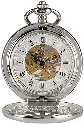 Finoti Antike Schwarz/Silber Gold Hohl Rad Mechanische Handaufzug Taschenuhr Exquisite Anhänger Retro Uhr Geschenke Männer von Finoti