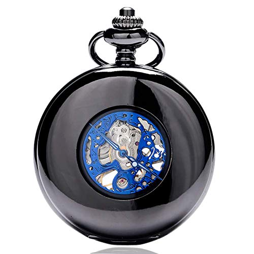 Finoti Herren-Taschenuhr, Schwarze mechanische Handaufzugs-Damen-Herren-Taschenuhr, Taschenuhr-Wanduhr von Finoti