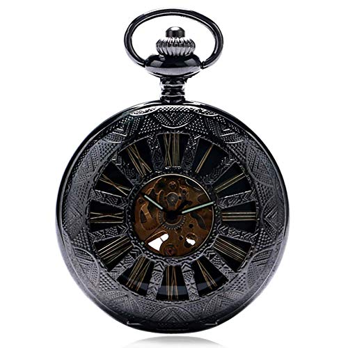 Finoti Herren-Taschenuhr, antike Skelett-Taschenuhr mit mechanischer Handaufzugskette, Taschenuhr-Wanduhr von Finoti