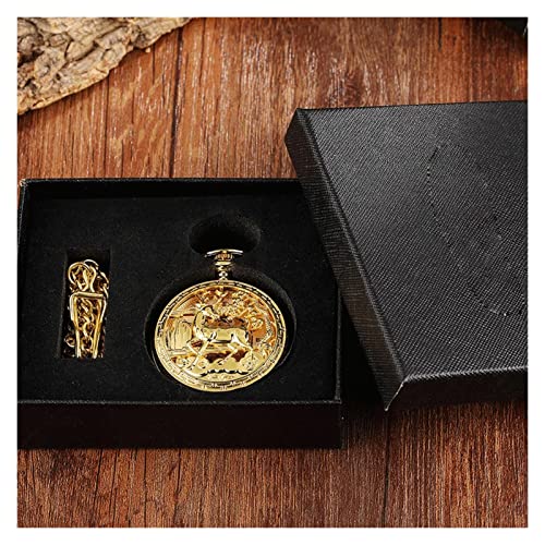 Goldene Hohle Muster Mechanische Taschenuhr Vintage Doppel Seite Steampunk Uhr Männliche Halskette Uhr Kette Frauen Männer von Finoti