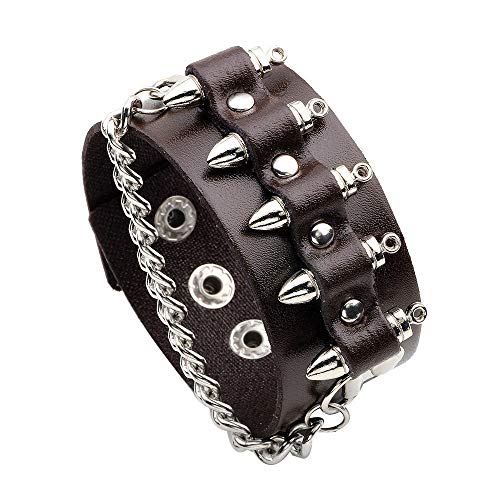 Handgefertigtes Armband für Männer und Frauen, Punk-Wickelarmband für Herren, Kette für Herren (B) (B b) von Finoti