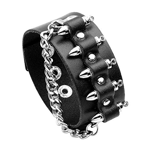 Handgefertigtes Armband für Männer und Frauen, Punk-Wrap-Herrenarmband, Kette für Männer (B) (A b) von Finoti