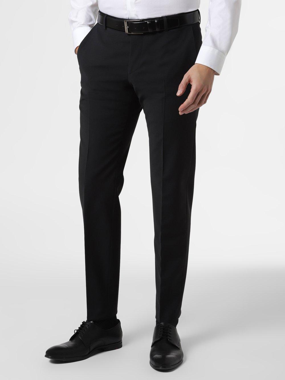 Finshley & Harding Baukasten-Hose Herren Modern Fit Wolle, schwarz von Finshley & Harding