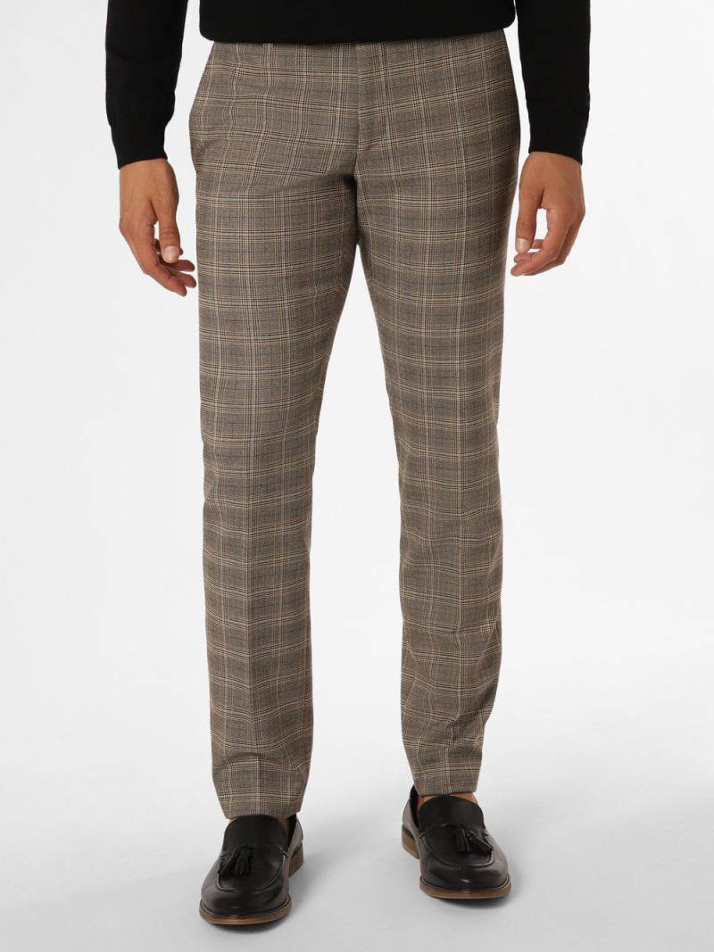 Finshley & Harding Baukasten-Hose Herren Modern Fit kariert, schoko von Finshley & Harding