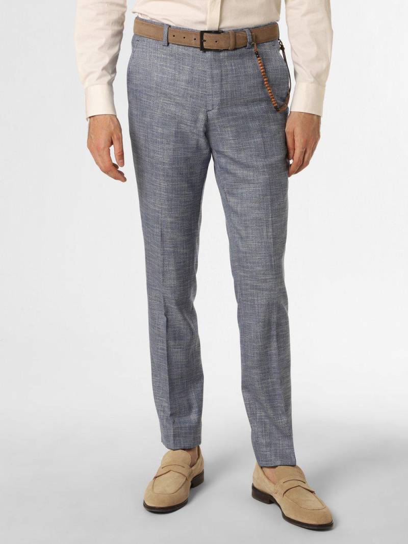 Finshley & Harding Baukasten-Hose Herren Modern Fit strukturiert, blau von Finshley & Harding