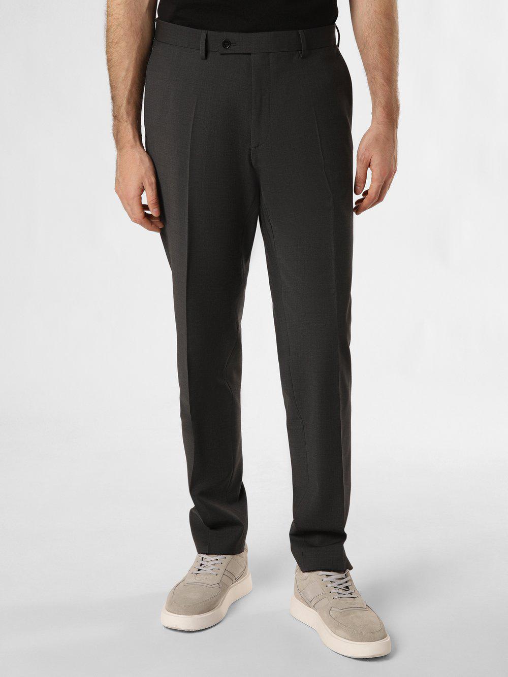 Finshley & Harding Baukasten-Hose Herren Regular Fit Wolle, anthrazit von Finshley & Harding