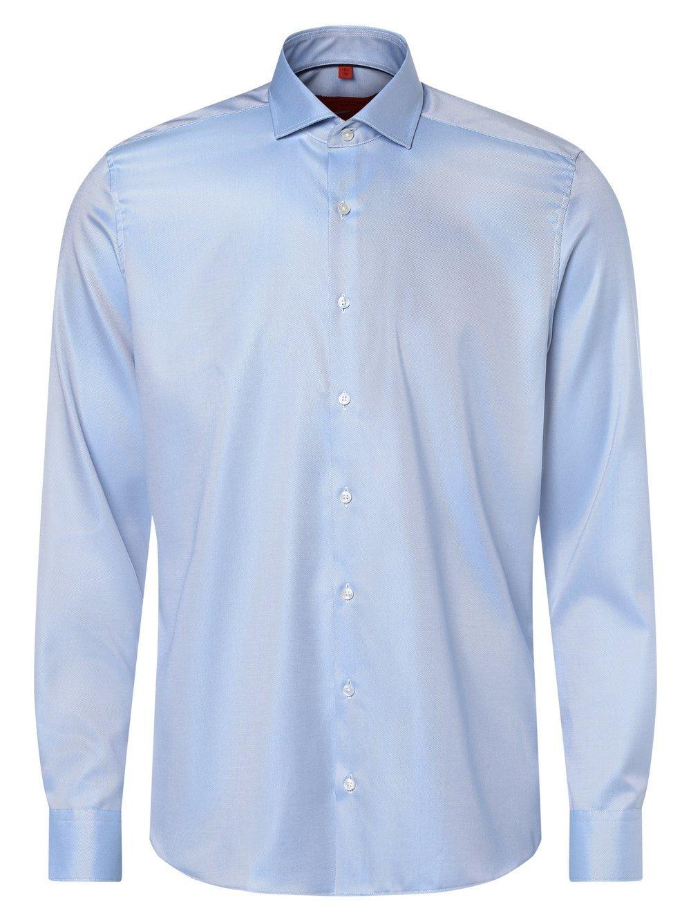 Finshley & Harding Hemd Herren Slim Fit Baumwolle strukturiert, hellblau von Finshley & Harding