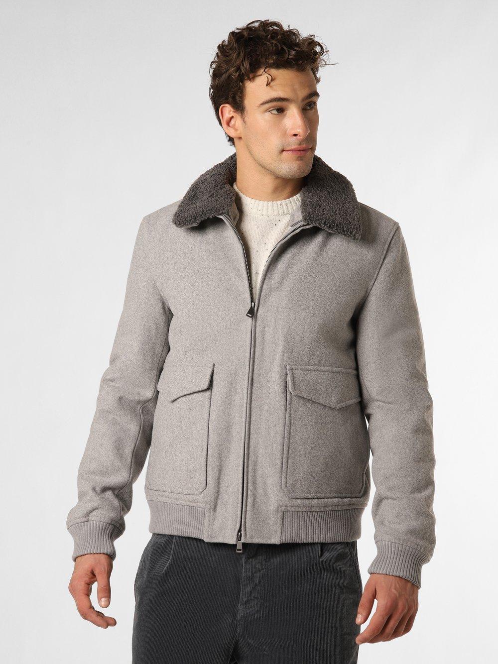 Finshley & Harding Jacke Herren Wolle meliert, grau von Finshley & Harding