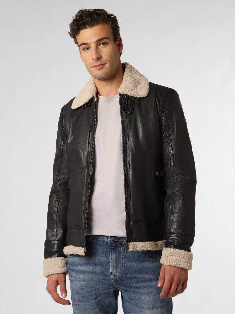 Finshley & Harding Lederjacke Herren, anthrazit von Finshley & Harding