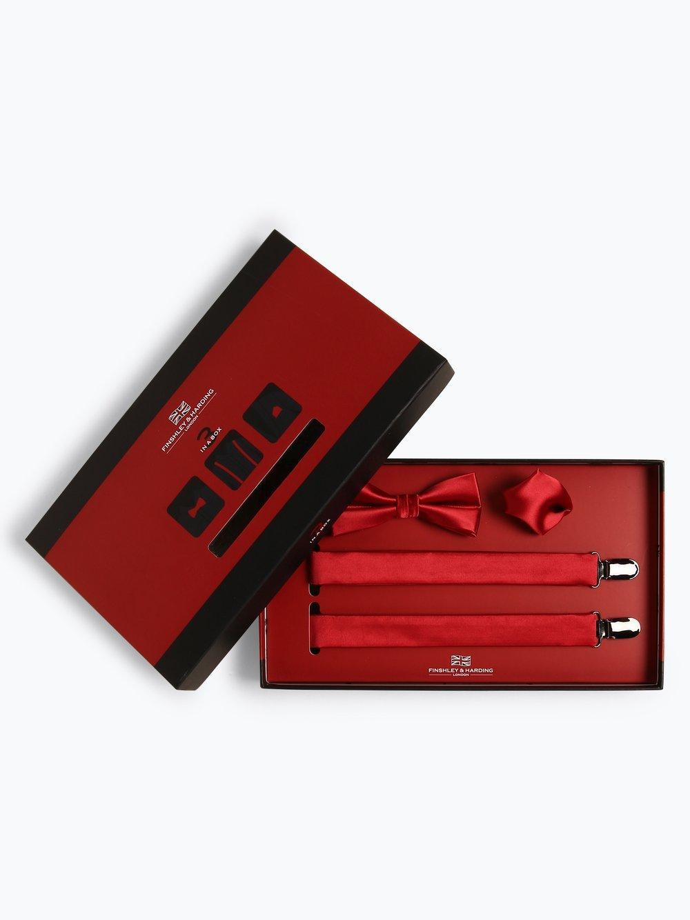 Finshley & Harding London Accessoire-Set Herren, rot von Finshley & Harding