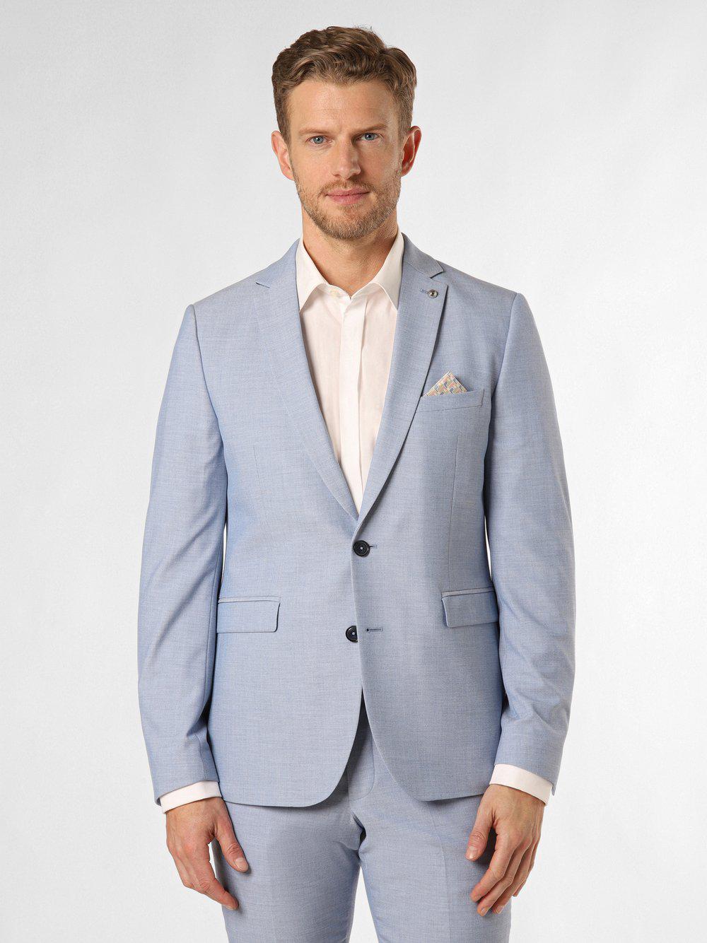 Finshley & Harding London Baukasten-Sakko Herren Slim Fit, hellblau von Finshley & Harding