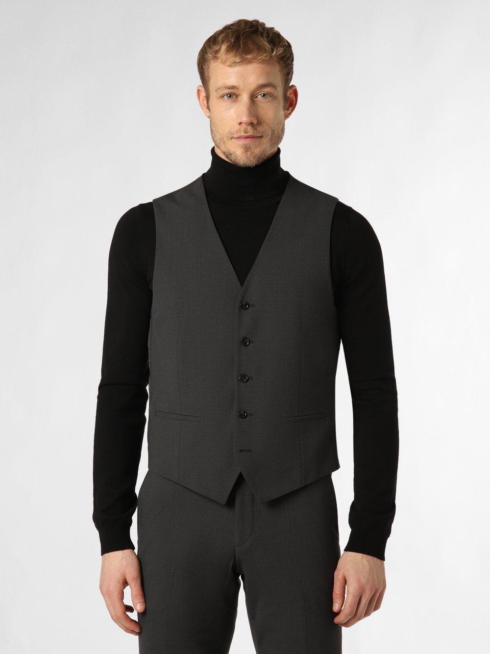 Finshley & Harding London Baukasten-Weste Herren Slim Fit, anthrazit von Finshley & Harding