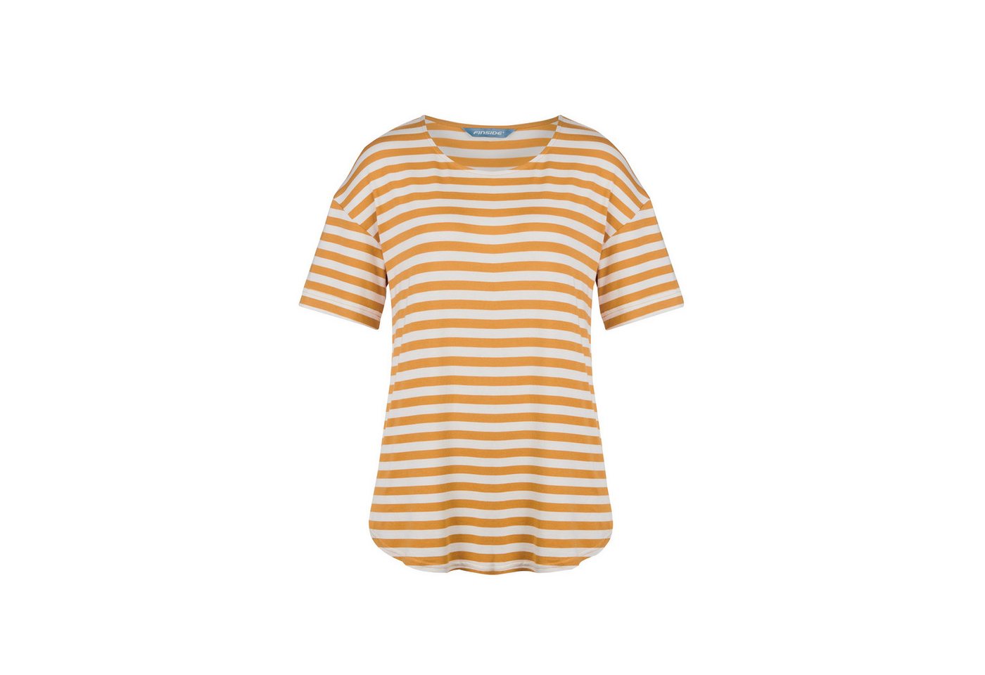 Finside T-Shirt Mekkoli Damen T-Shirt Finside Golden Yellow/Offwhite - 40 T-Shirt aus gestreiftem Bambusjersey von Finside