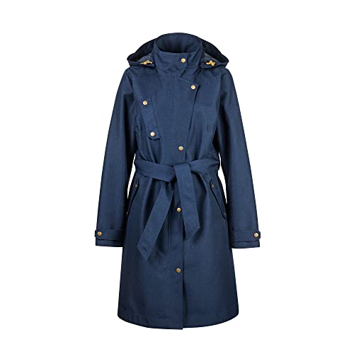 Finside Taria Damen Trenchcoat mit Abnehmbarer Kapuze - Zip in Außenjacke von Finside