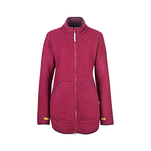 Finside W Maatila Rot - Warme zip-in-kompatible Damen Wollfleece Jacke, Größe 34 - Farbe Beet Red - Eggplant von Finside